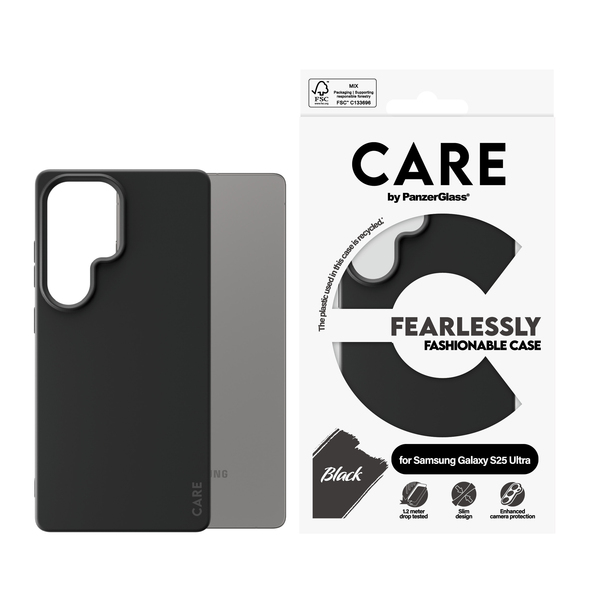 PanzerGlass CARE Fashionable Case Black Samsung Galaxy S25 ULTRA