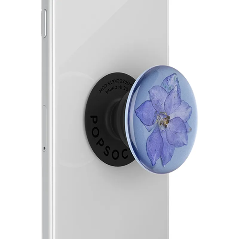 POPSOCKETS Pressed Flower Larkspur Avtagbart Grip med St&auml;llfunktion Premium