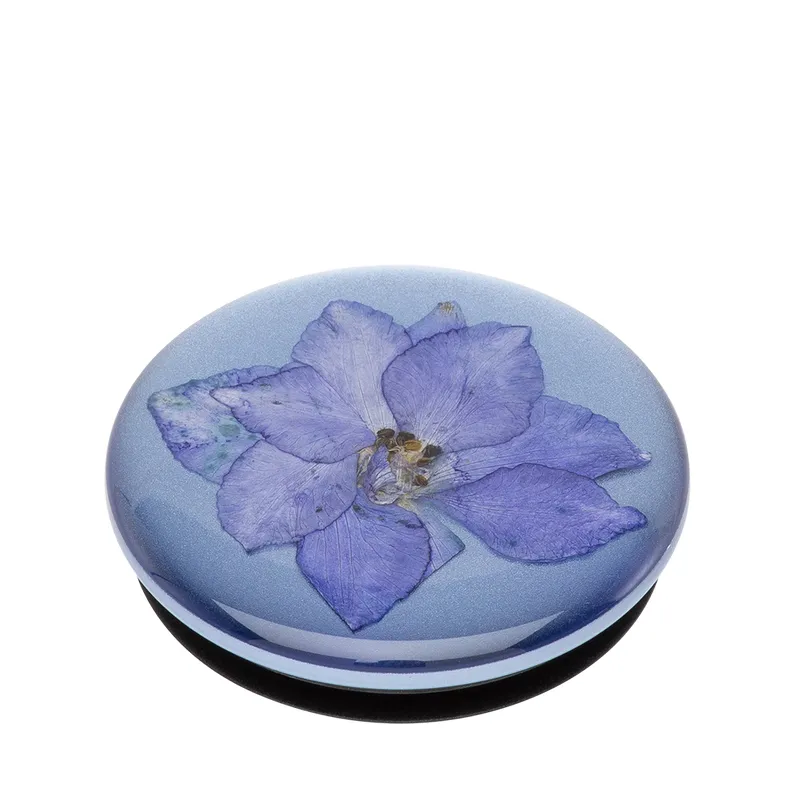 POPSOCKETS Pressed Flower Larkspur Avtagbart Grip med St&auml;llfunktion Premium