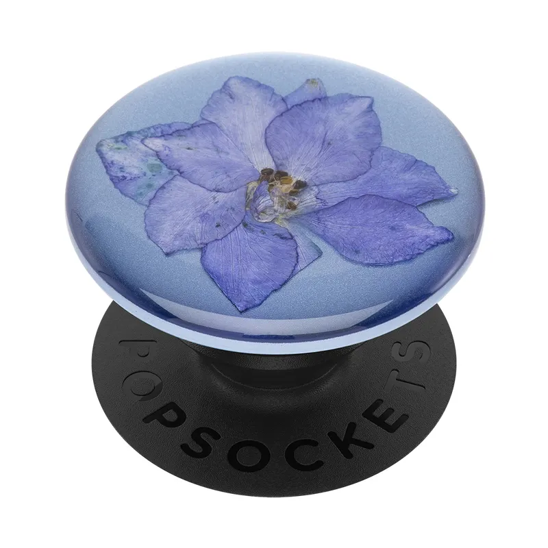 POPSOCKETS Pressed Flower Larkspur Avtagbart Grip med St&auml;llfunktion Premium
