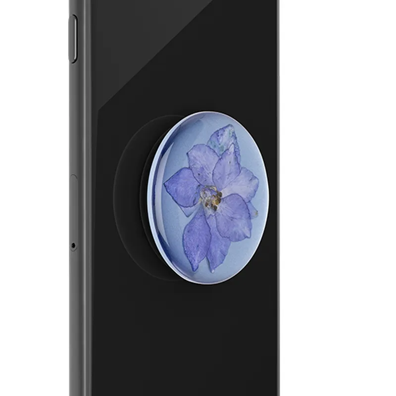 POPSOCKETS Pressed Flower Larkspur Avtagbart Grip med St&auml;llfunktion Premium