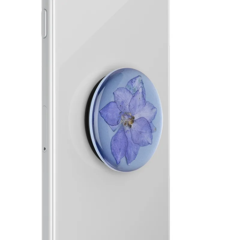 POPSOCKETS Pressed Flower Larkspur Avtagbart Grip med St&auml;llfunktion Premium