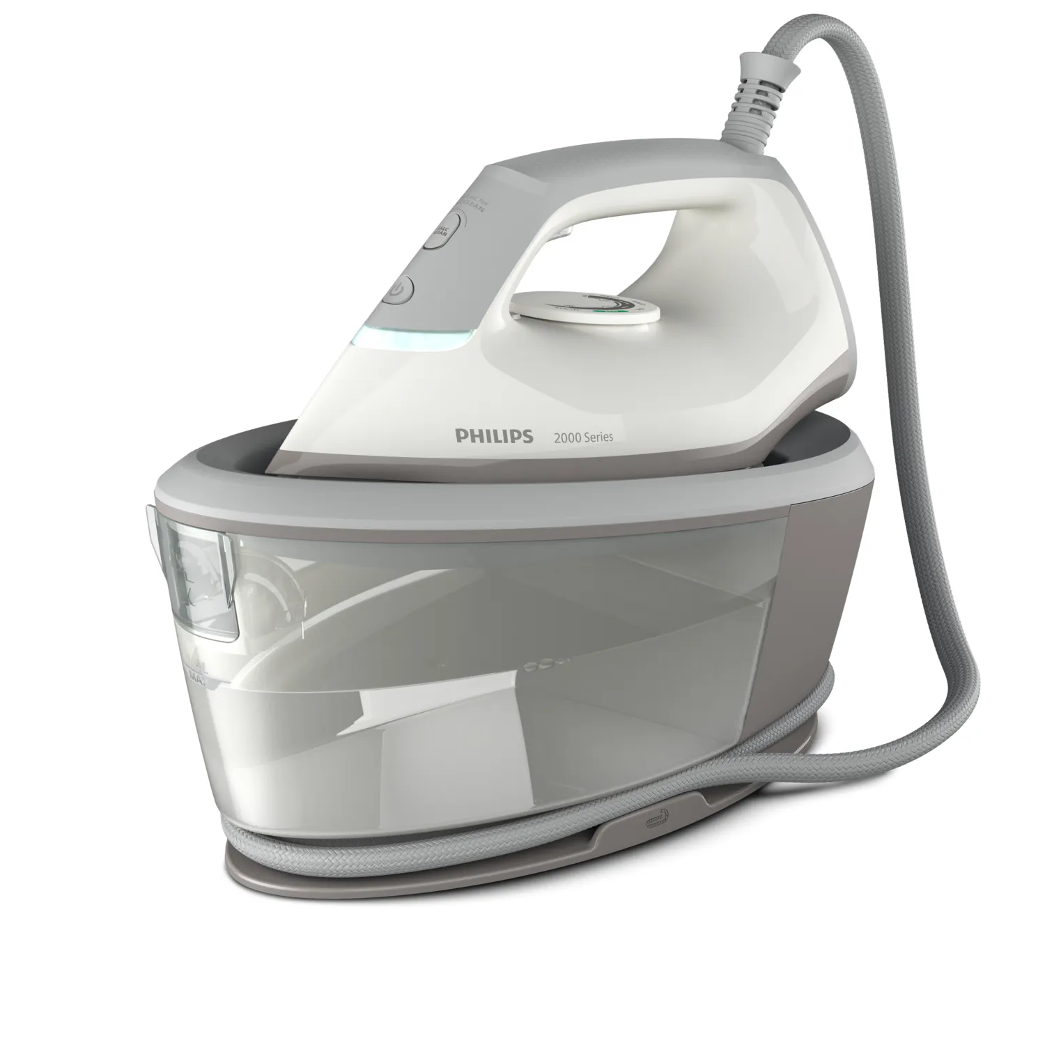 Philips 2000 Series PSG2000/80 Steam Generator Iron, 2400W, 6 bar, 1.4L, Grey/White