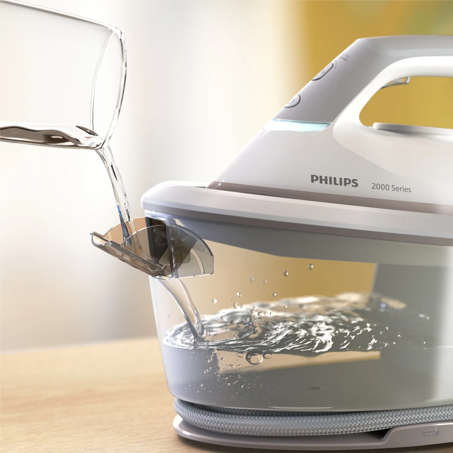 Philips 2000 Series PSG2000/80 Steam Generator Iron, 2400W, 6 bar, 1.4L, Grey/White