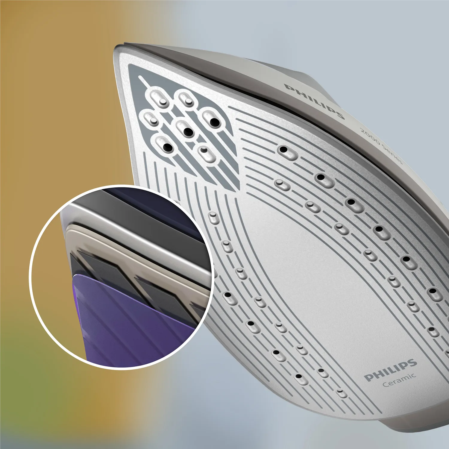 Philips 2000 Series PSG2000/80 Steam Generator Iron, 2400W, 6 bar, 1.4L, Grey/White