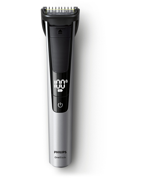 PHILIPS OneBlade Pro 90 min run time/1 hour charging Li-Ion 14 length setting precision trimmer 0.4 - 10mm LCD display w/ battery
