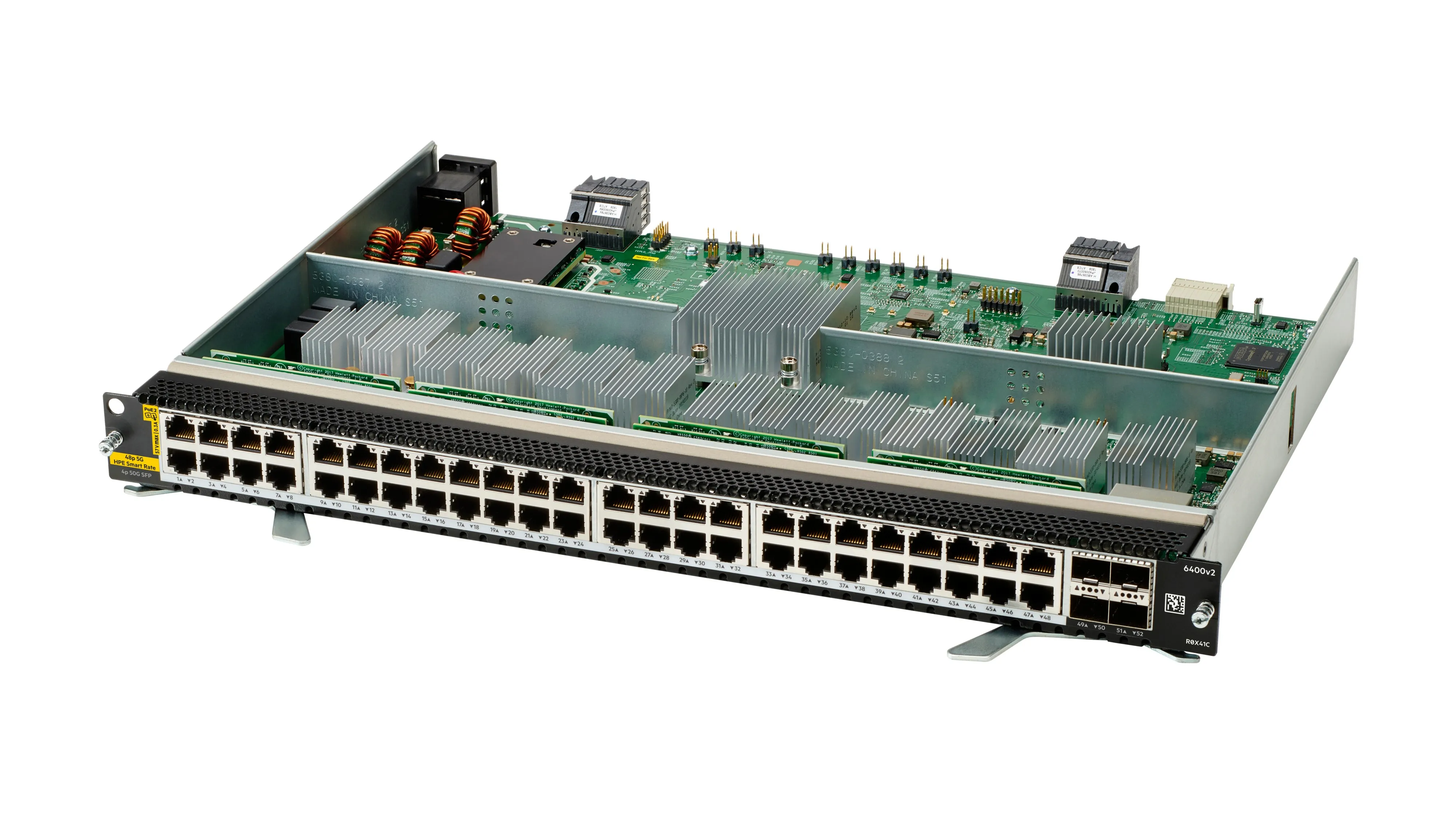 Aruba 6400 48-port HPE Smart Rate 1/2.5/5GbE Class 6 PoE and 4-port SFP56 v2 Module