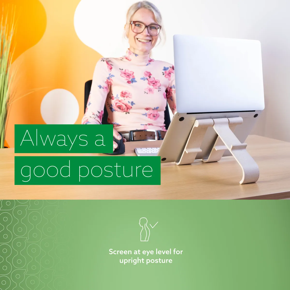 R-Go Treepod Bio-based Laptop/Tablet Stand, adjustable, white