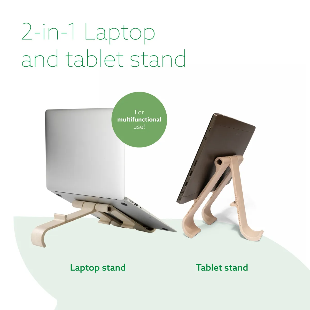 R-Go Treepod Bio-based Laptop/Tablet Stand, adjustable, white
