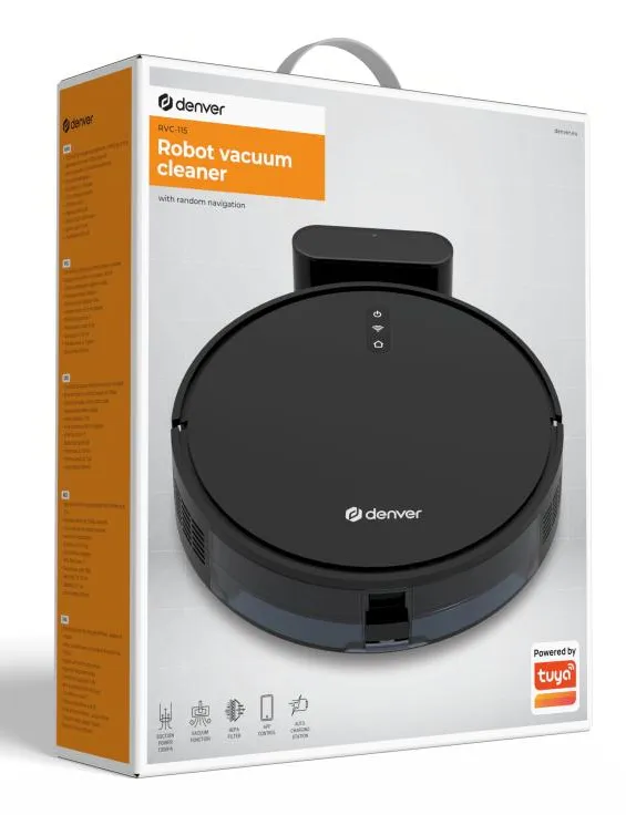 Denver RVC-115 Robot vacuum cleaner, Black