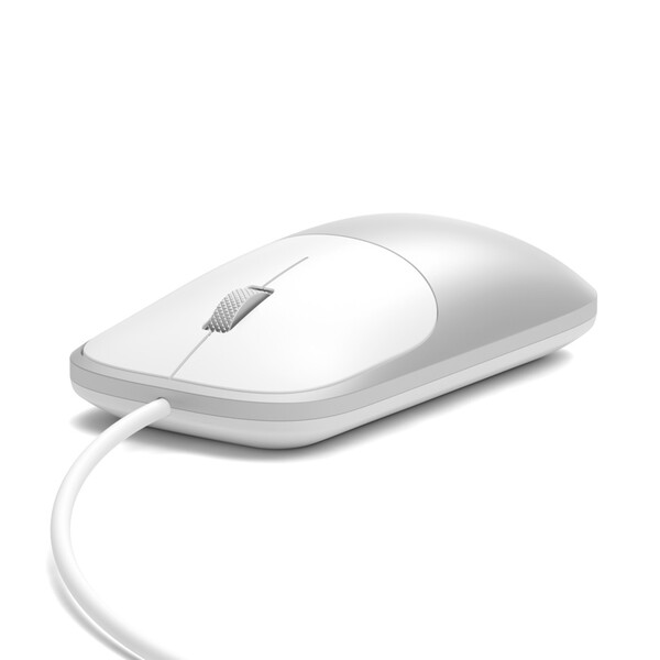 Satechi Slim LX Wired Mouse, Silver