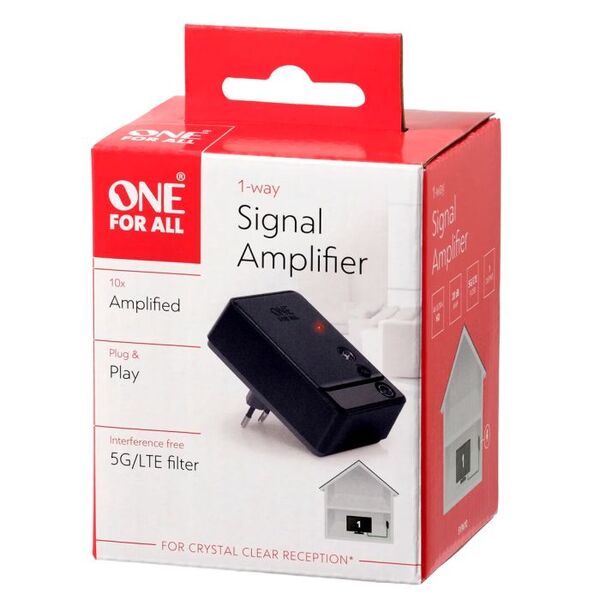 One For All SV9610 5G Indoor Signal Amplifier (TV/Radio, 1-Way, 18 dB)