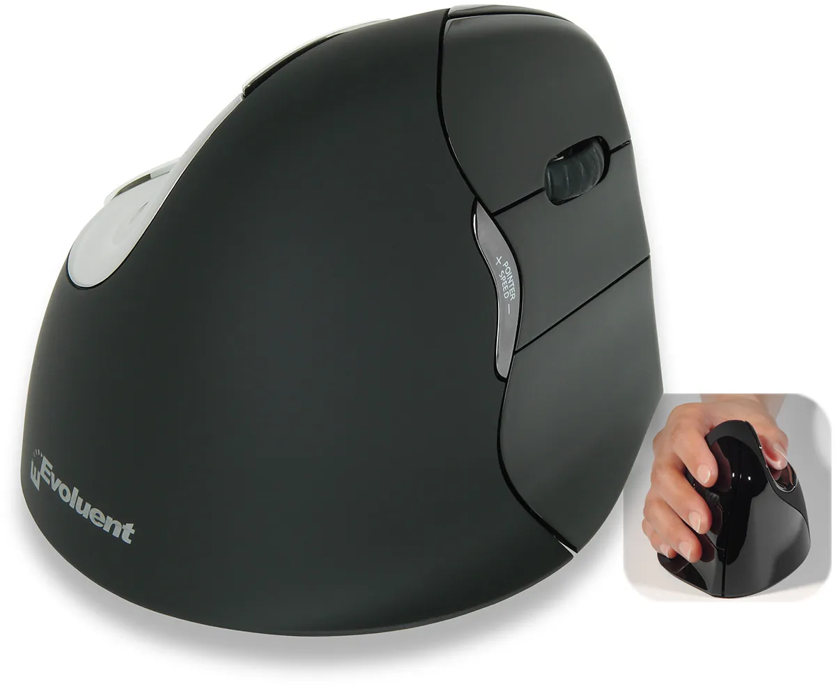 Evoluent VerticalMouse 4 black Bluetooth right hand