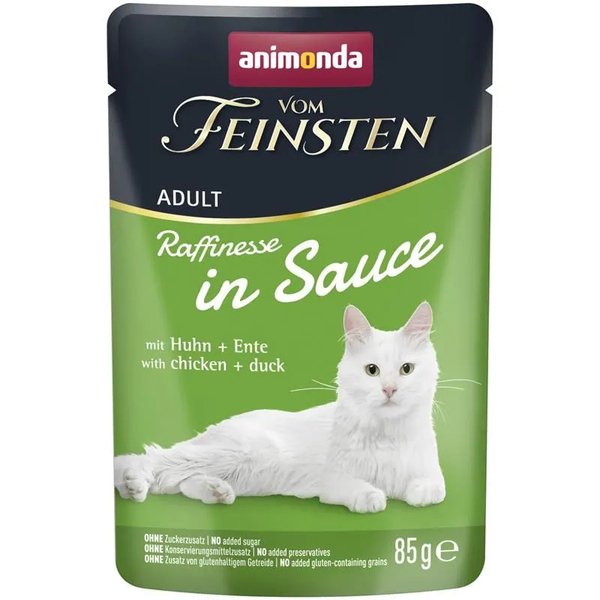 Animonda Vom Feinsten Raffinesse in Sauce Chicken + Duck, Kissan m&auml;rk&auml;ruoka, Adult, 85 g