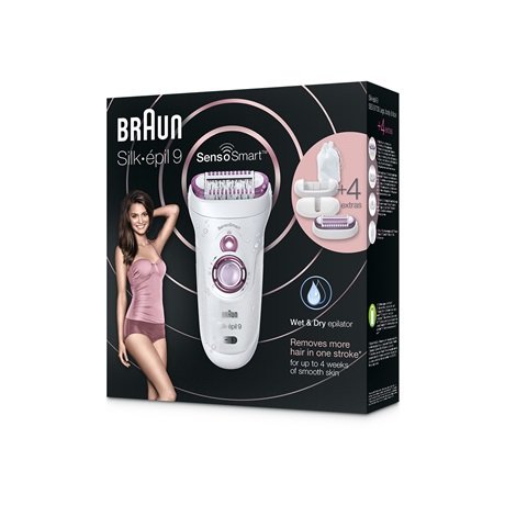 Braun Epilator SensoSmart 9/700 -epilaattori, valkoinen/lila