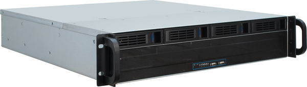 Inter-Tech IPC 2U-2404L Rackversion Micro-ATX Ingen str&oslash;mforsyning Sort