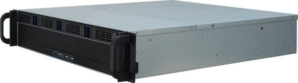 Inter-Tech IPC 2U-2404L Rackversion Micro-ATX Ingen str&oslash;mforsyning Sort
