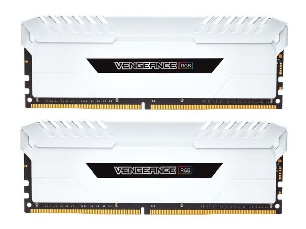 Corsair Vengeance RGB 16 Gt (2 x 8 Gt) DDR4 3000 MHz, CL16 -muisti, Valkoinen