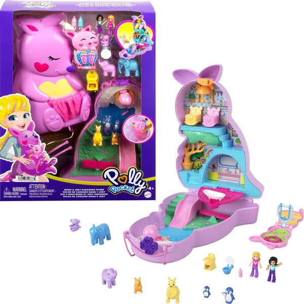 Mattel Polly Pocket Mama &amp; Joey Kangaroo Pocket Toy Figure