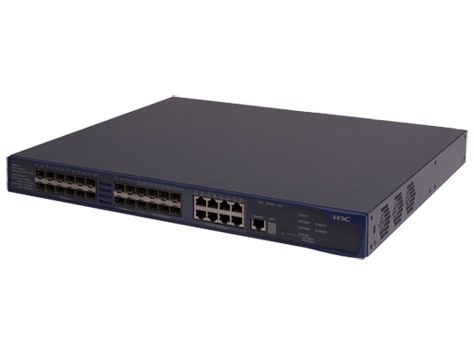 HPE A5500-24G-SFP EI (Comware OS Enhanced Image) L2/L3/L4 Switch.  24 SFP Gigabit ports / 8 10/100/1000 BASE-T Ethernet ports (Combo) and two extension slots. O