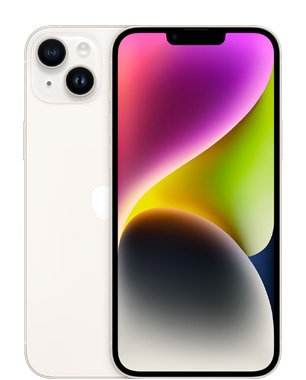 Kunnostettu iPhone 14 Plus 256 Gt, t&auml;htivalkea (Hyv&auml; kunto)