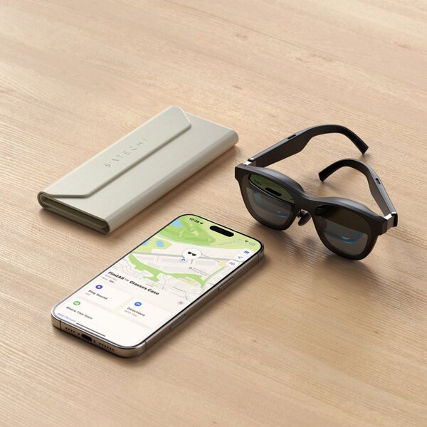 Satechi FindAll Vegan-Leather Glasses Case - tracker, Sand