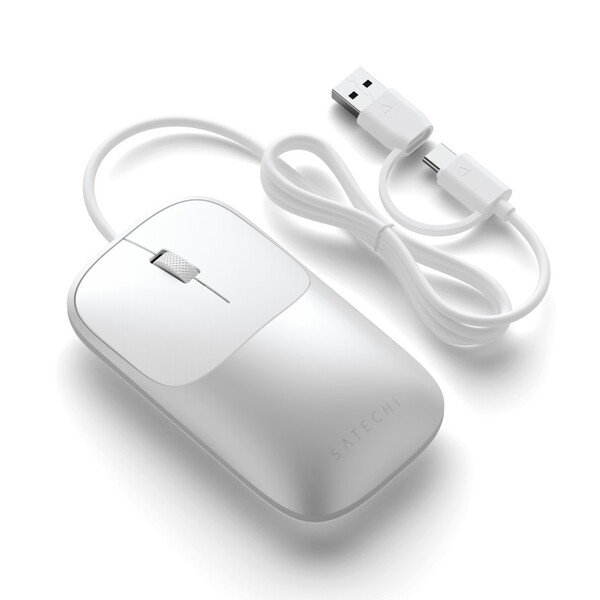 Satechi Slim LX Wired Mouse, Silver