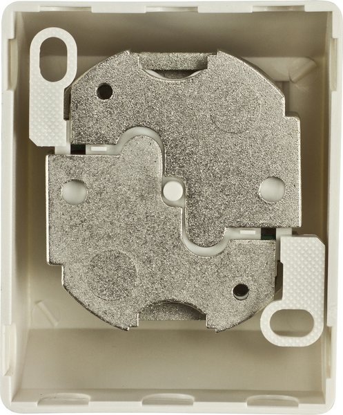 DELTACO sk&auml;rmat v&auml;gguttag, utanp&aring;liggande, 2xRJ45, Cat6, vit