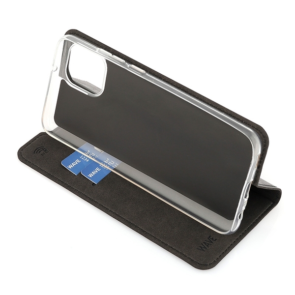 Wave Book Case, Samsung Galaxy A03 - case, Black