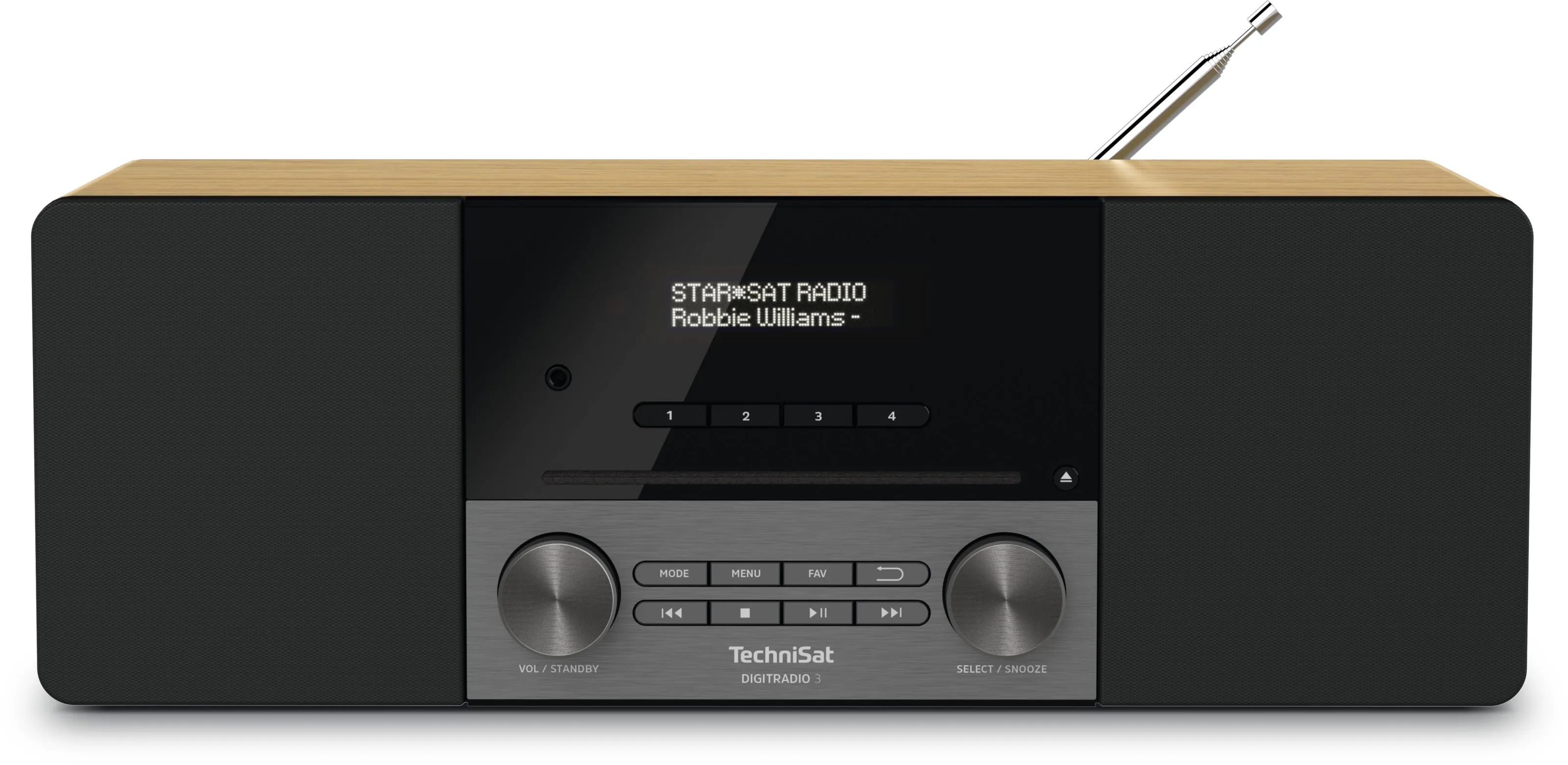 Digitradio 3 Personal Analog & Digital Black, Grey, Wood