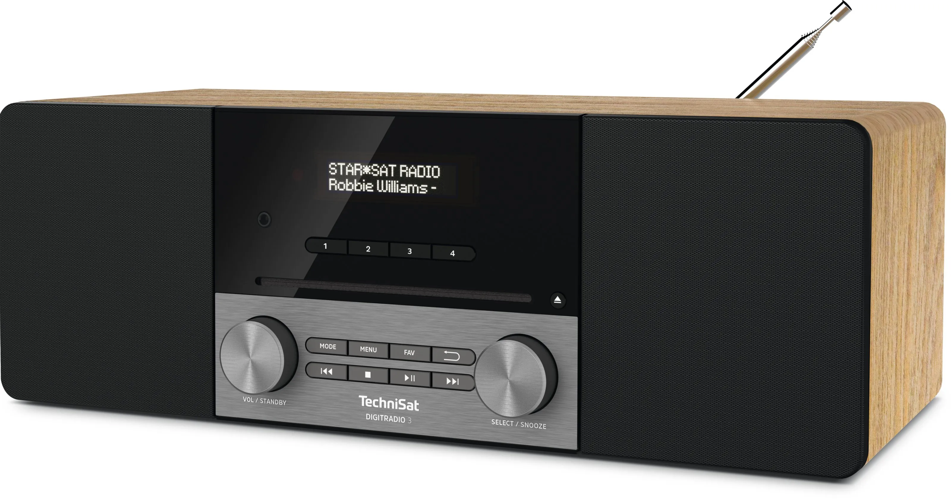 Digitradio 3 Personal Analog & Digital Black, Grey, Wood