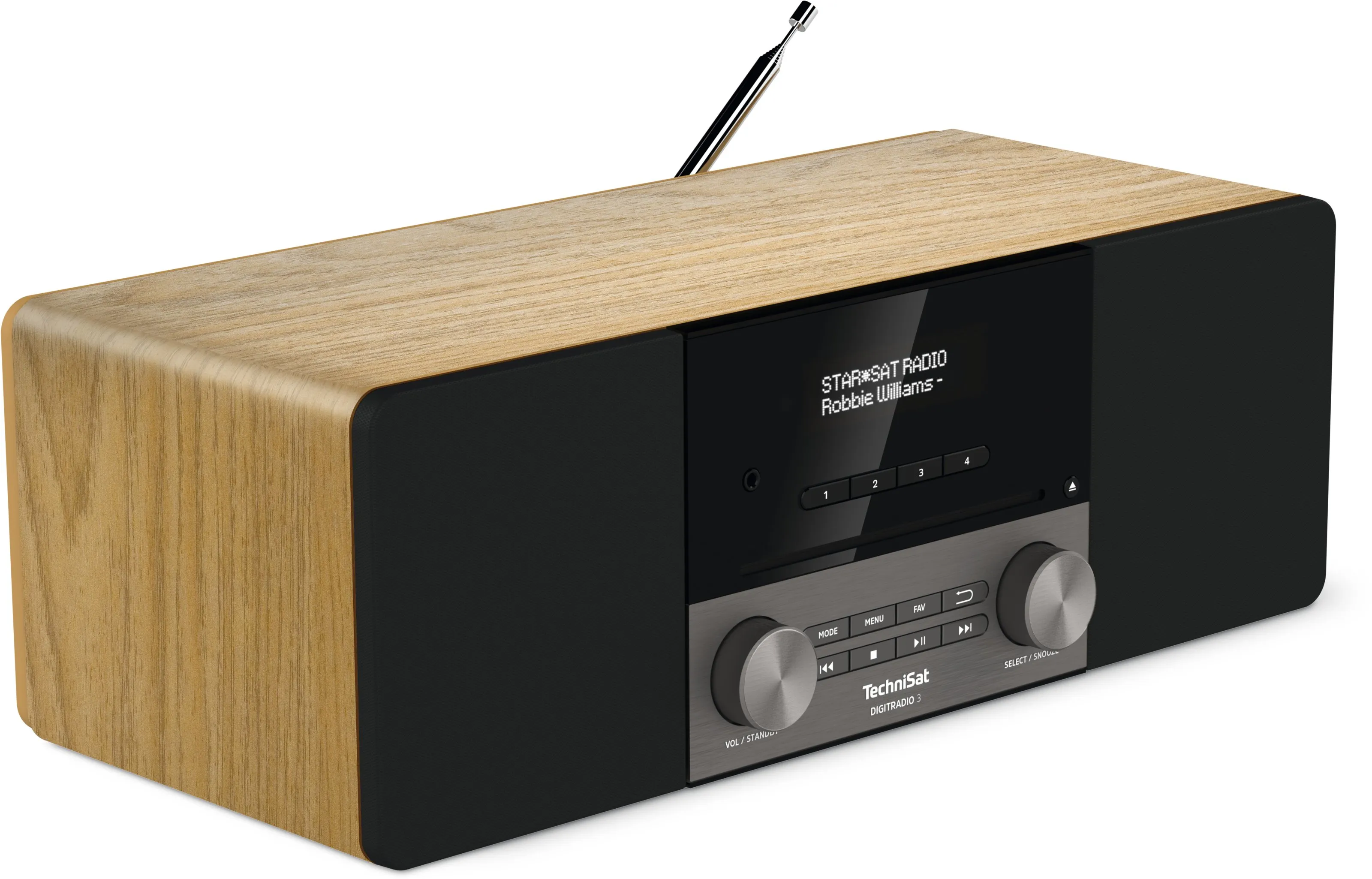 Digitradio 3 Personal Analog & Digital Black, Grey, Wood