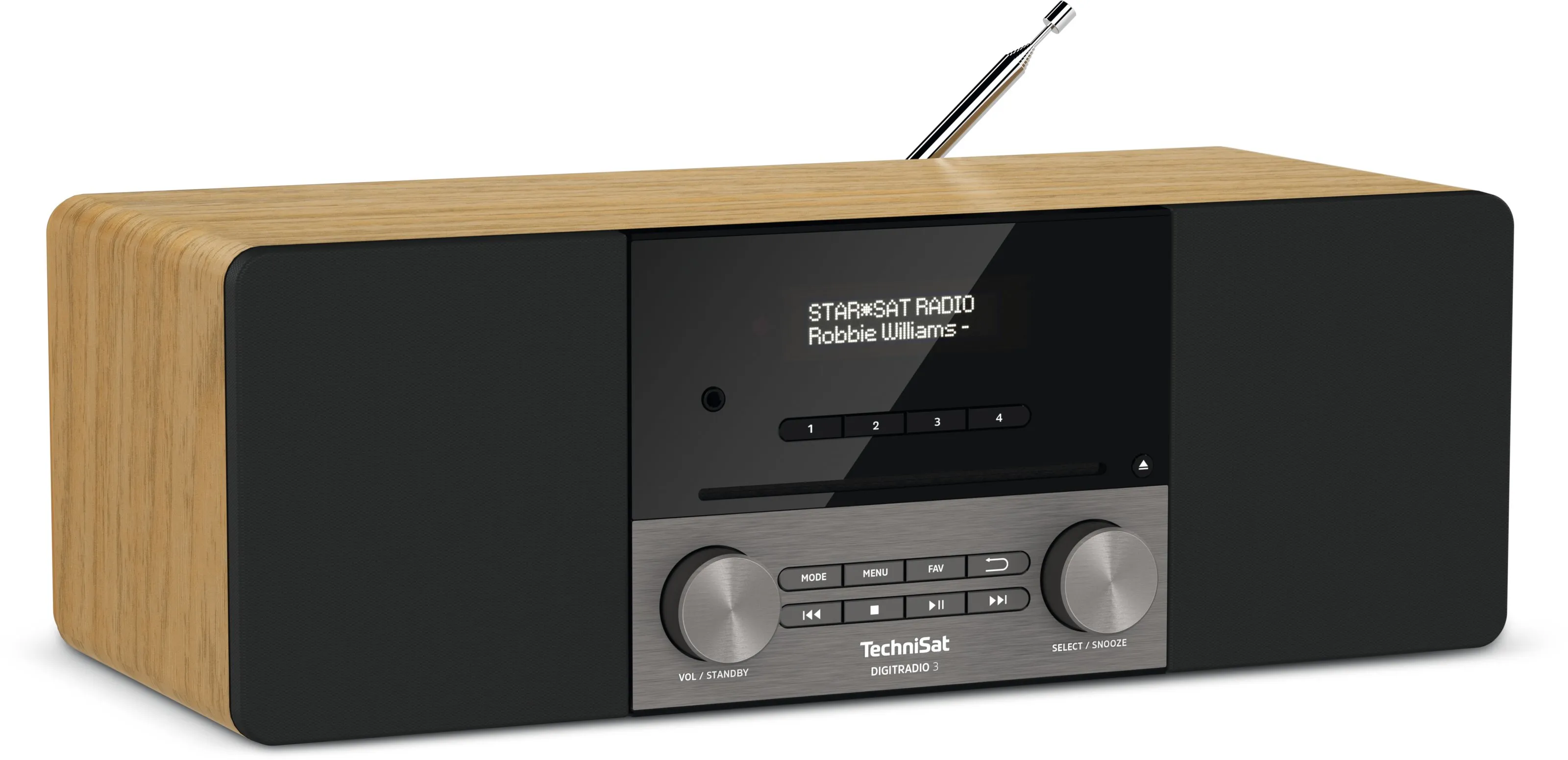 Digitradio 3 Personal Analog & Digital Black, Grey, Wood