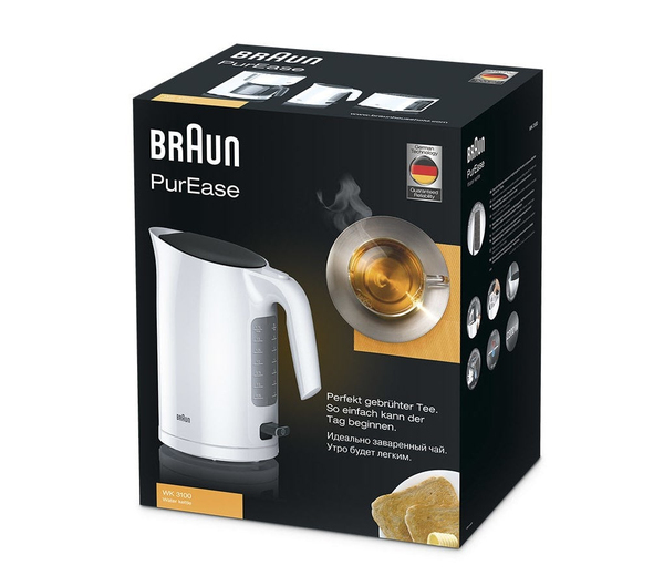 Braun PurEase - electric kettle, white, 1.7l