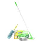 Swiffer Dry Floor Mop and Duster Starter Kit, 360&deg; Rotating Head, White
