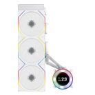 Lian Li Hydroshift II LCD-C 360TL 360mm RGB -nestej&auml;&auml;hdytin, valkoinen