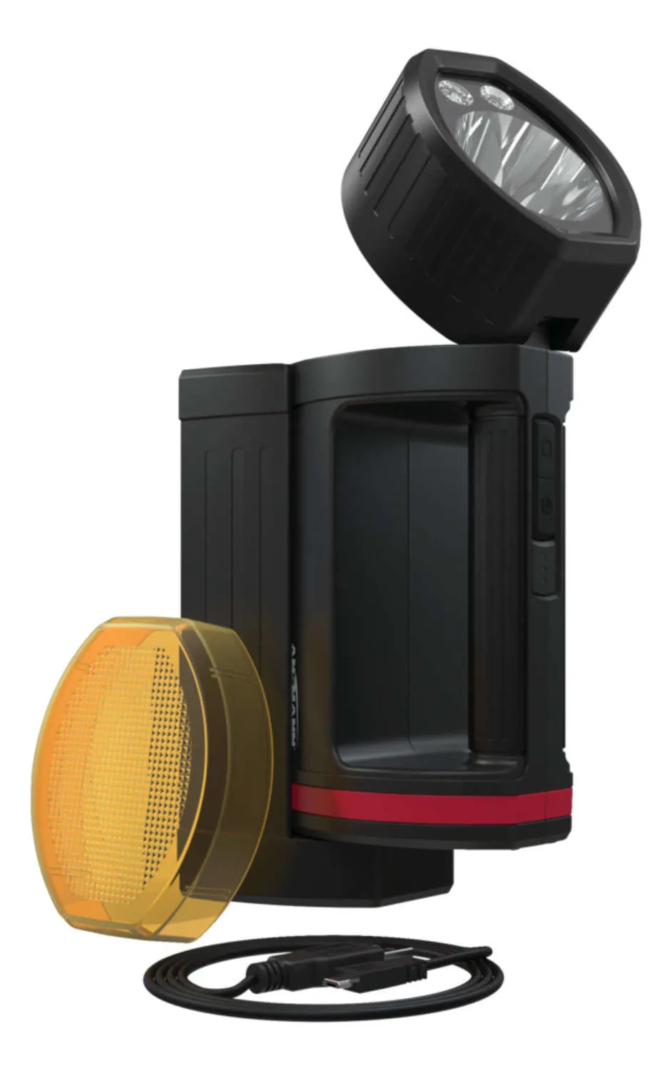 Hs20R Pro Black, Red Hand Flashlight Led