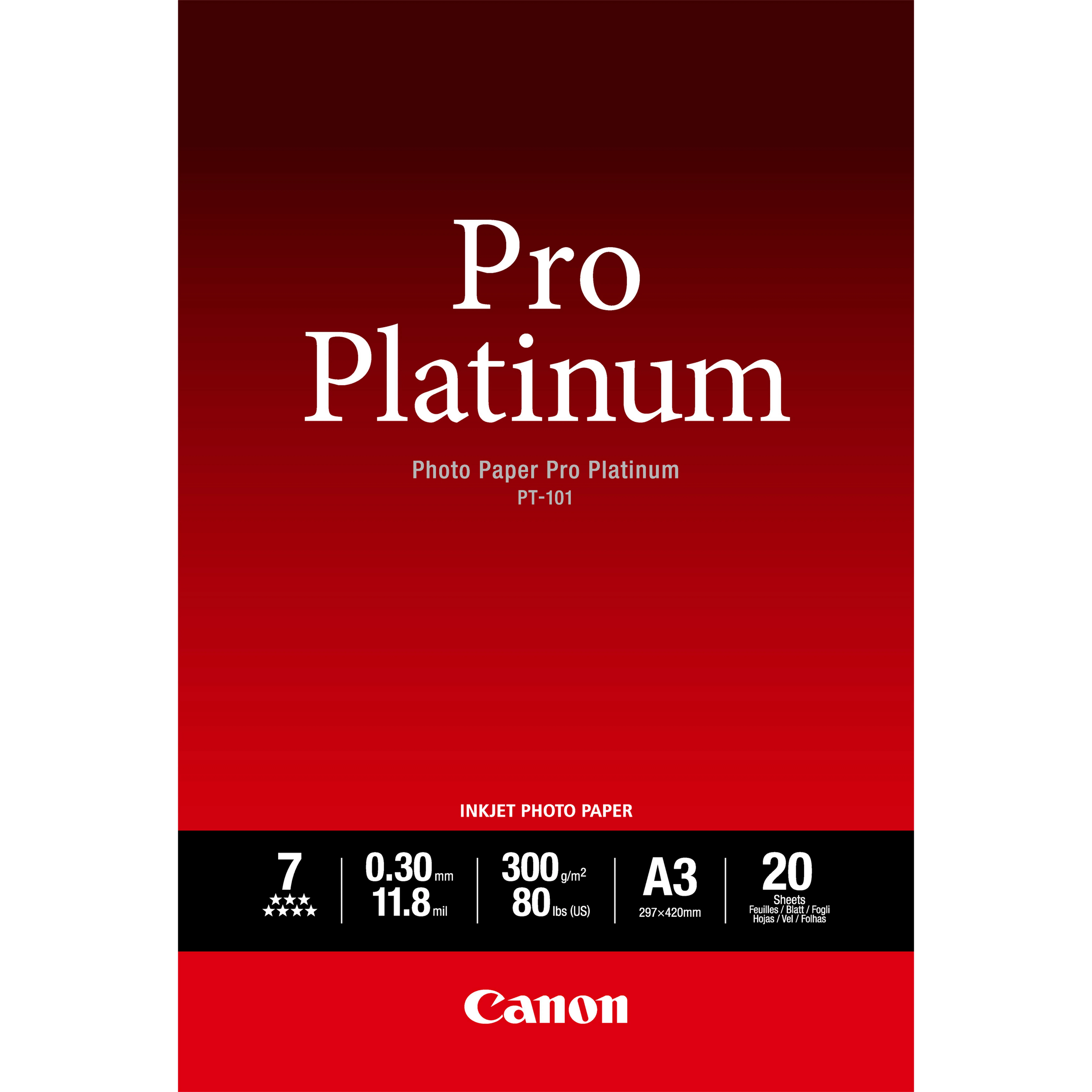 A3 Photo Paper Pro Platinum 300g (20)