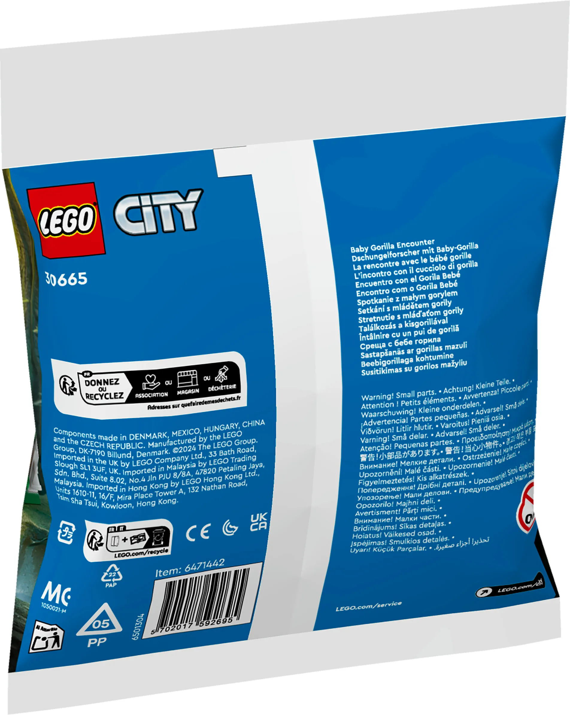 LEGO City M&ouml;te med en gorillabebis 30665