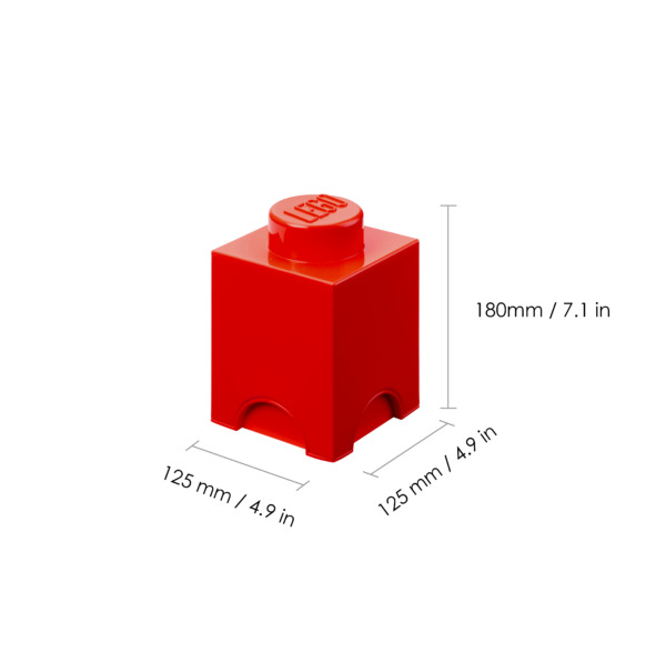 Room Copenhagen LEGO Storage Brick 1 red - RC40011730