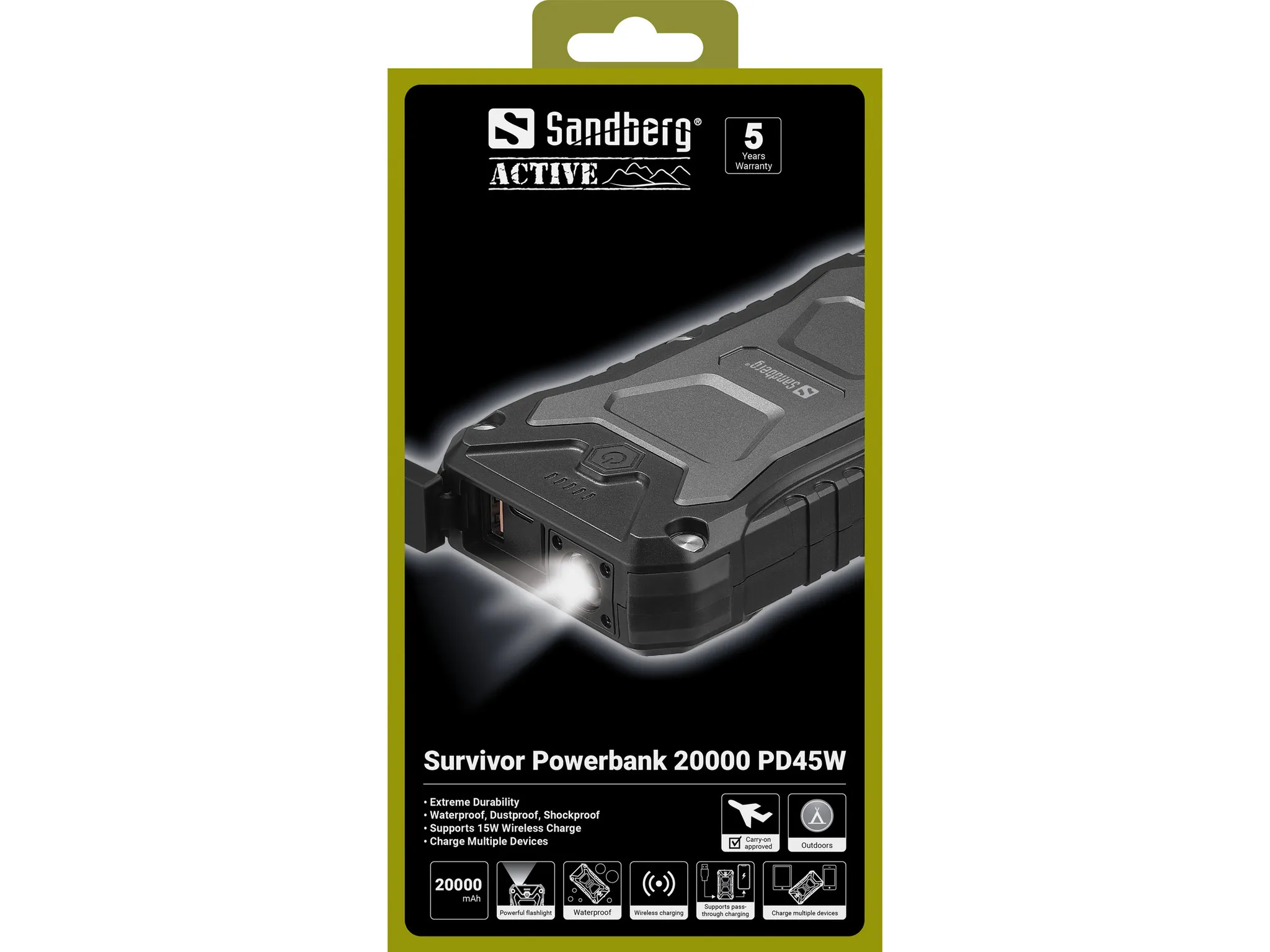 Sandberg Survivor 20000 mAh, 30W - powerbank