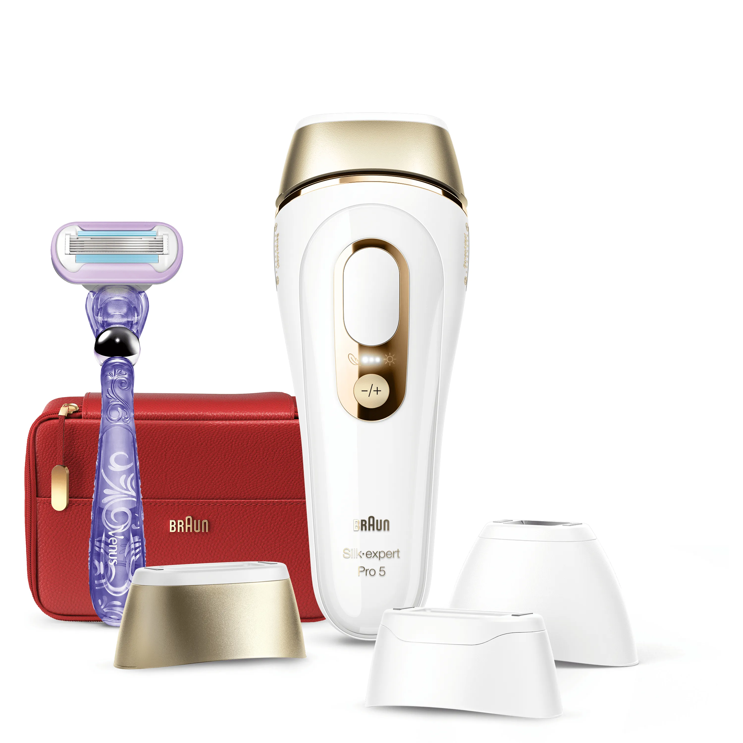Braun Silk-expert Pro 5 h&aring;rborttagningsapparat, guld, vit