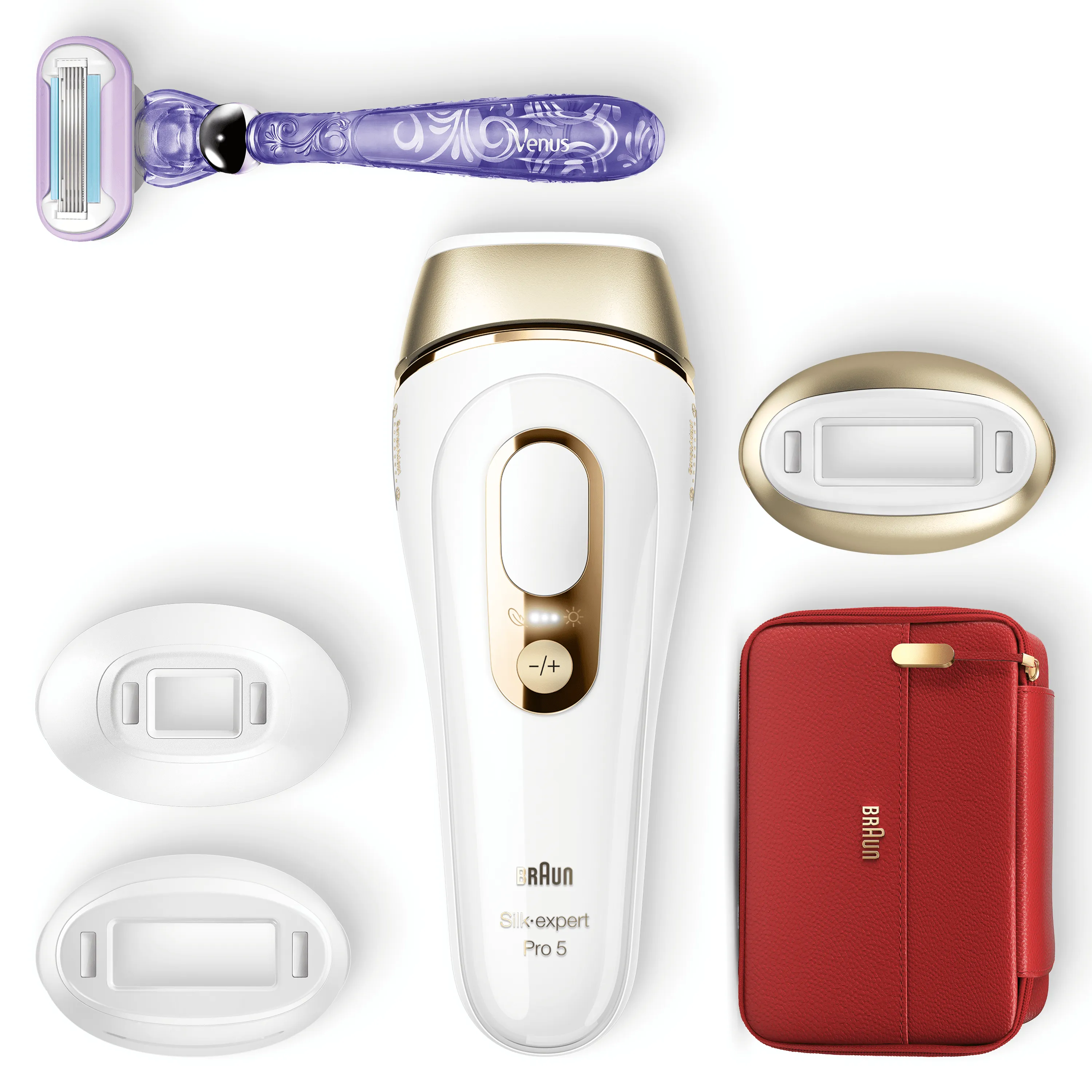 Braun Silk-expert Pro 5 Hair Removal Device, Gold, White