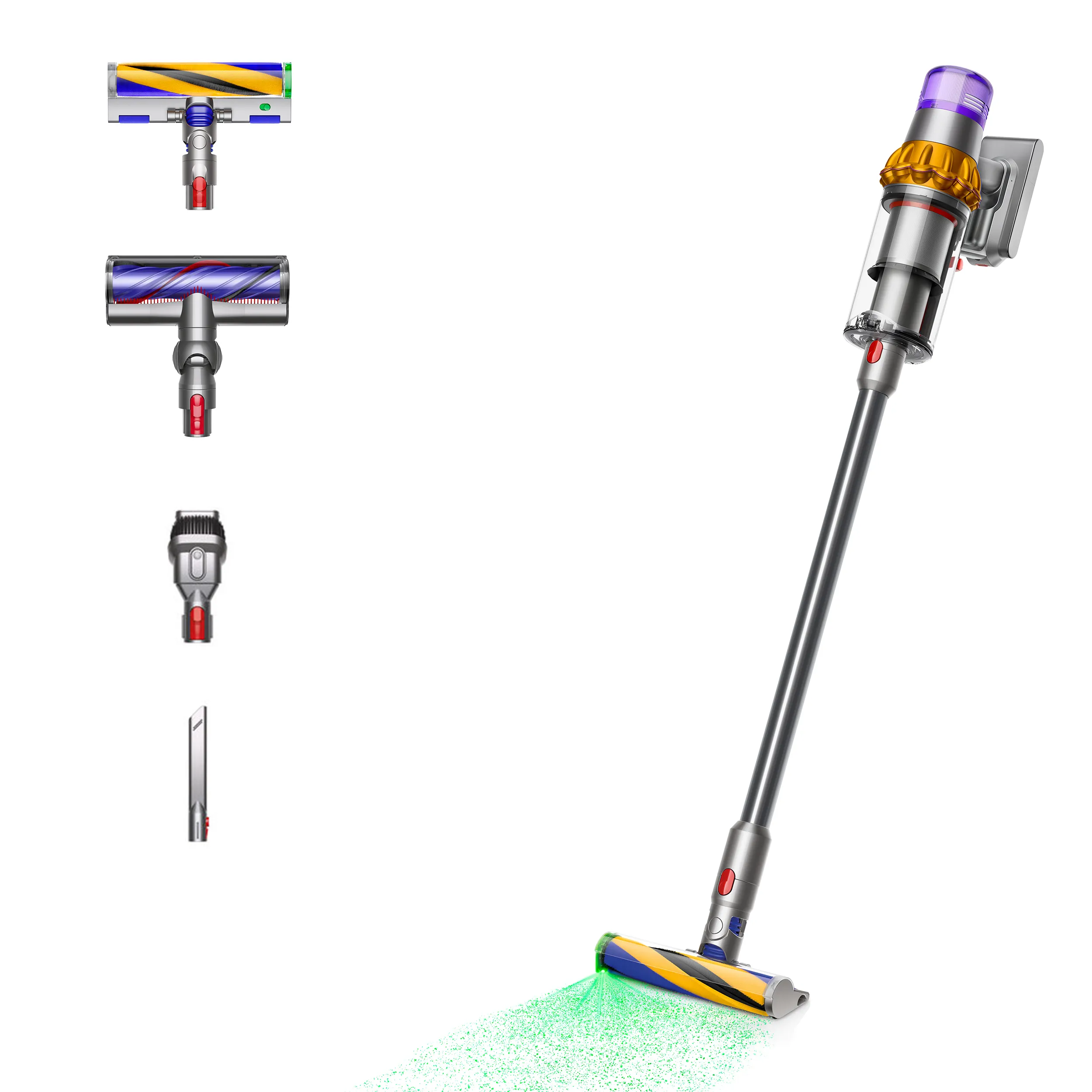 Dyson V15 Detect Absolute (2023) - handdammsugare, gul/gr&aring;