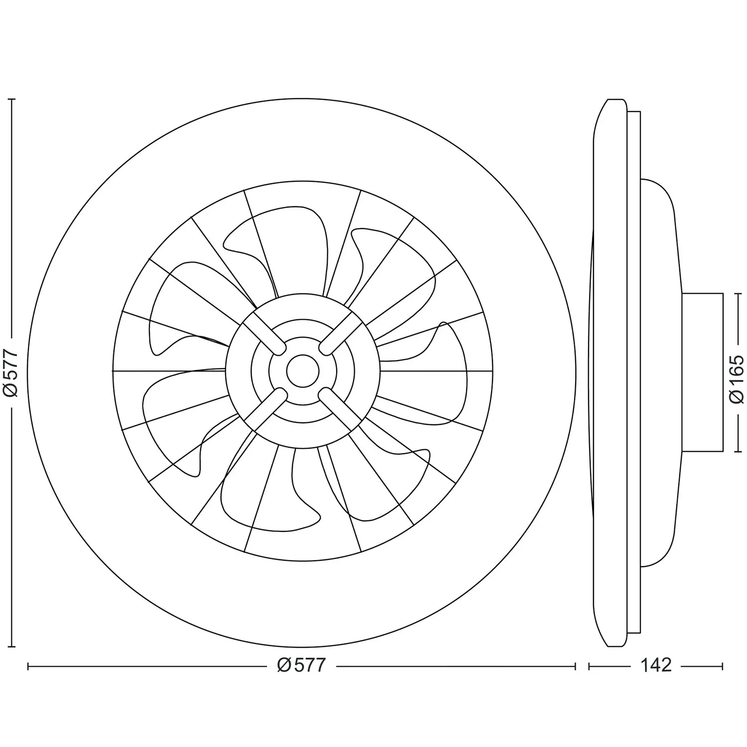 Philips Amigo - takfl&auml;kt med LED-belysning Varm-/kallvitt 6000 lm