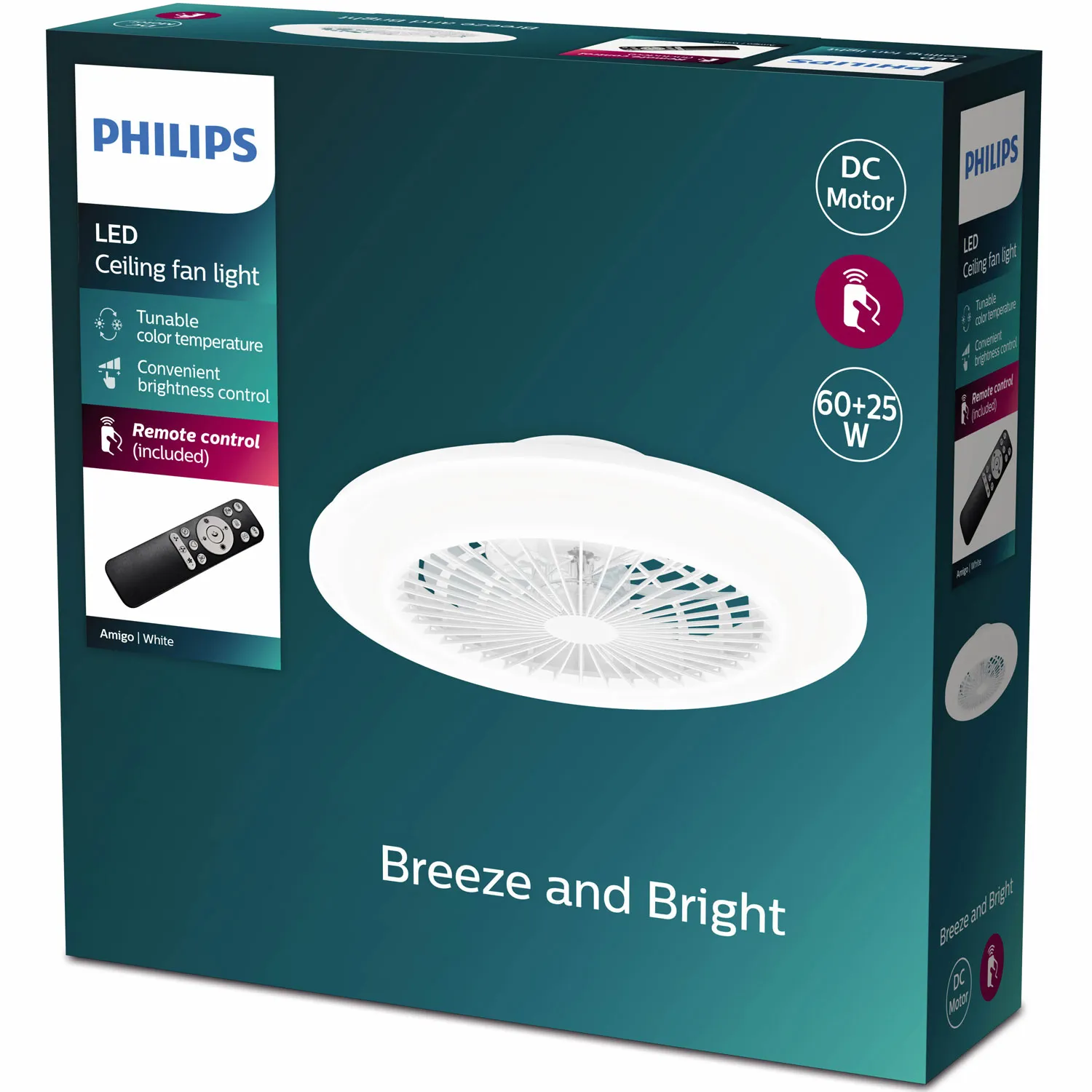 Philips Amigo - takfl&auml;kt med LED-belysning Varm-/kallvitt 6000 lm