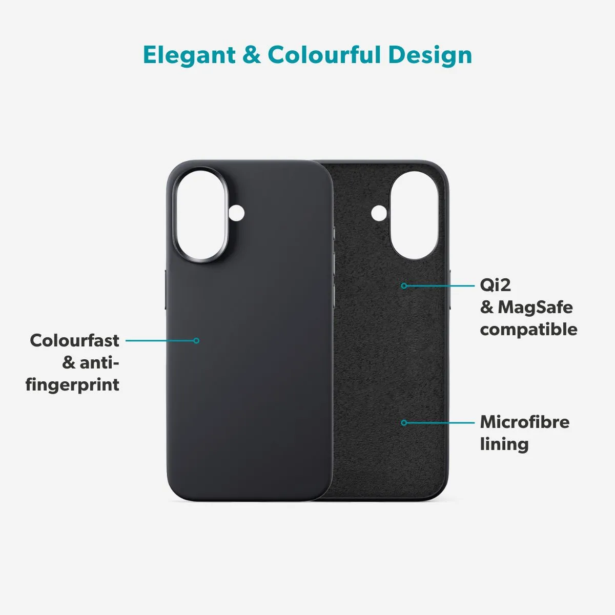Epico Silicone Pro Mag+ Case iPhone 17 Qi2  &amp;  MagSafe kompatibel, svart