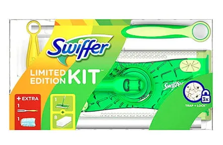 Swiffer golvmopp och dammvippa startpaket, 360&deg; roterande huvud, vit
