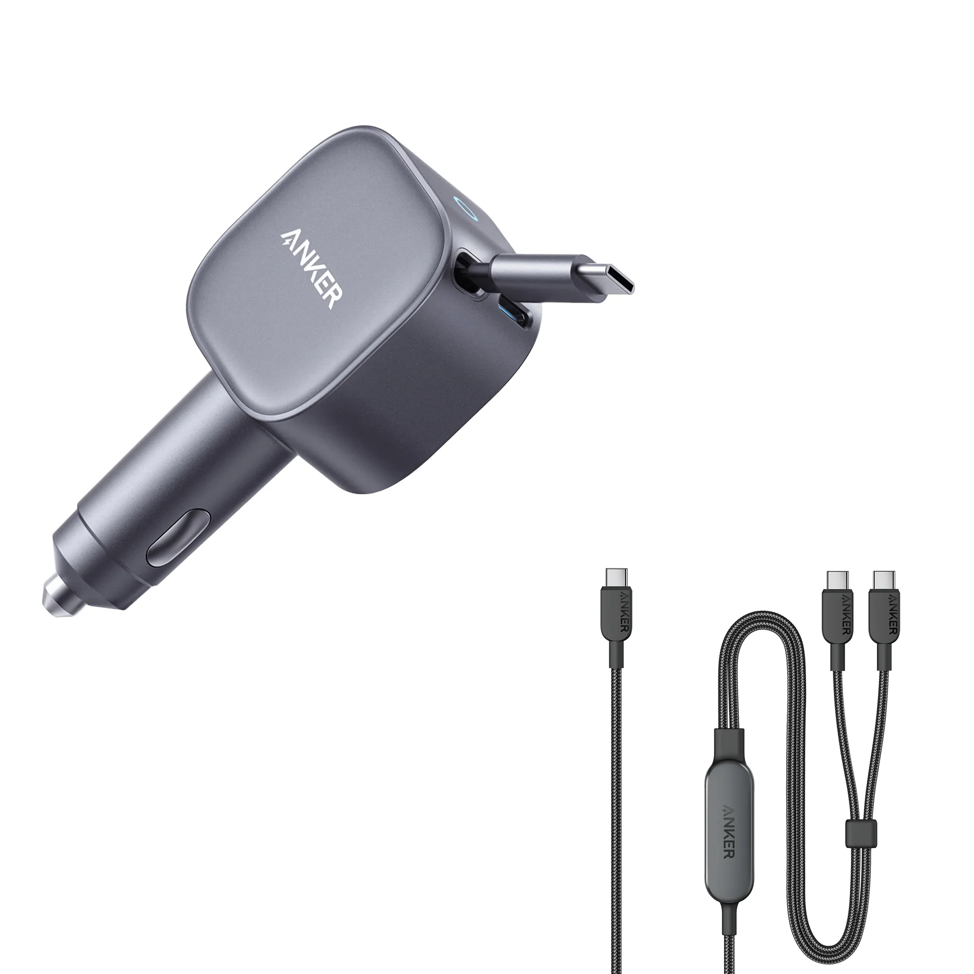 Anker Nano Car Charger Gray