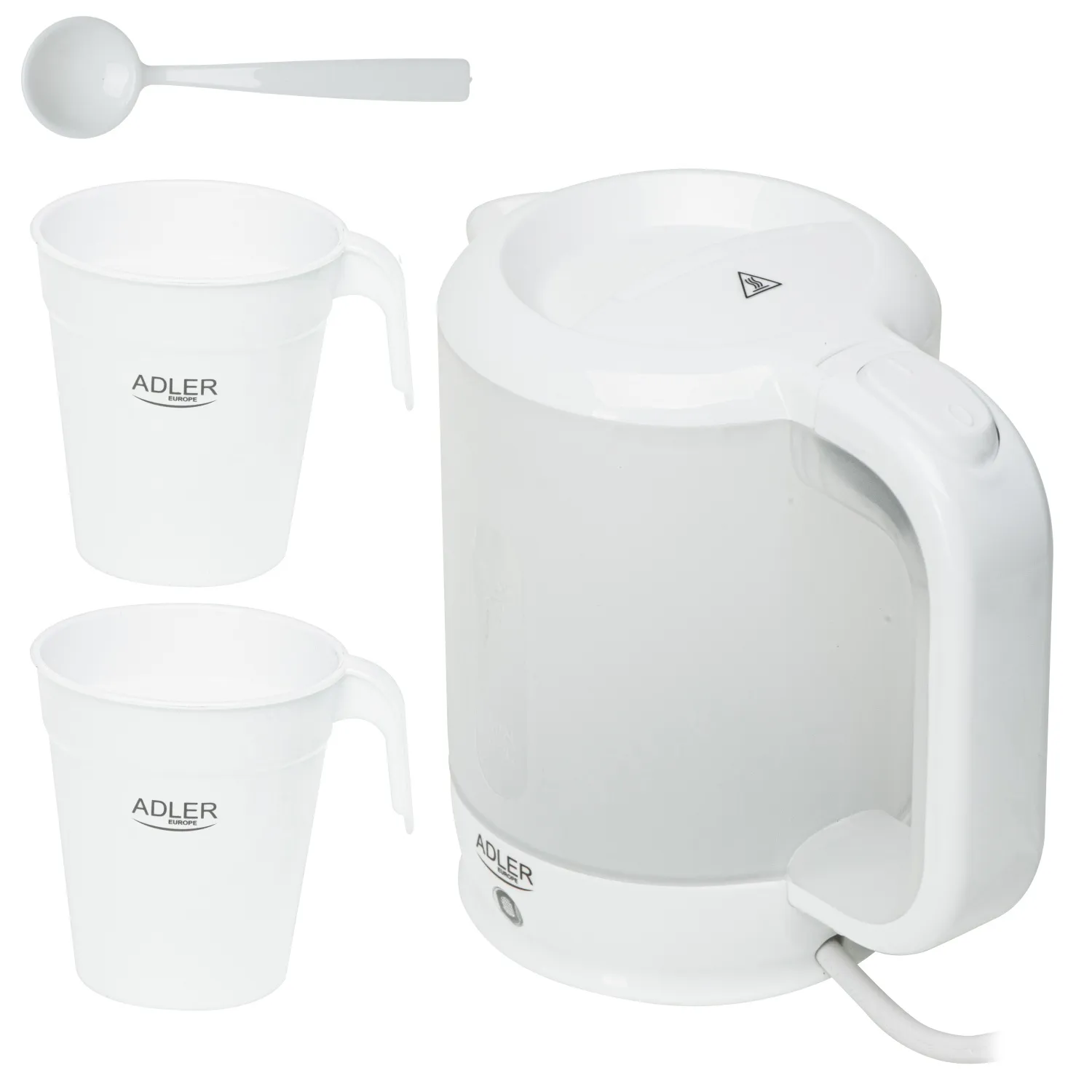 Adler AD 1381 kettle, 0.5L, 900W, White